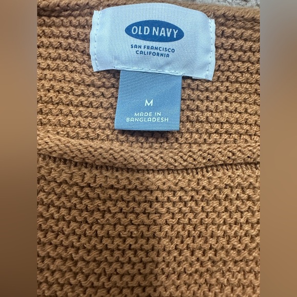 NWOT Old Navy Beige 3/4 Sleeve Sweater Womens Round Neck Tight Knit Size Medium - Picture 5 of 7